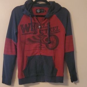 Ladies two tone hoodie